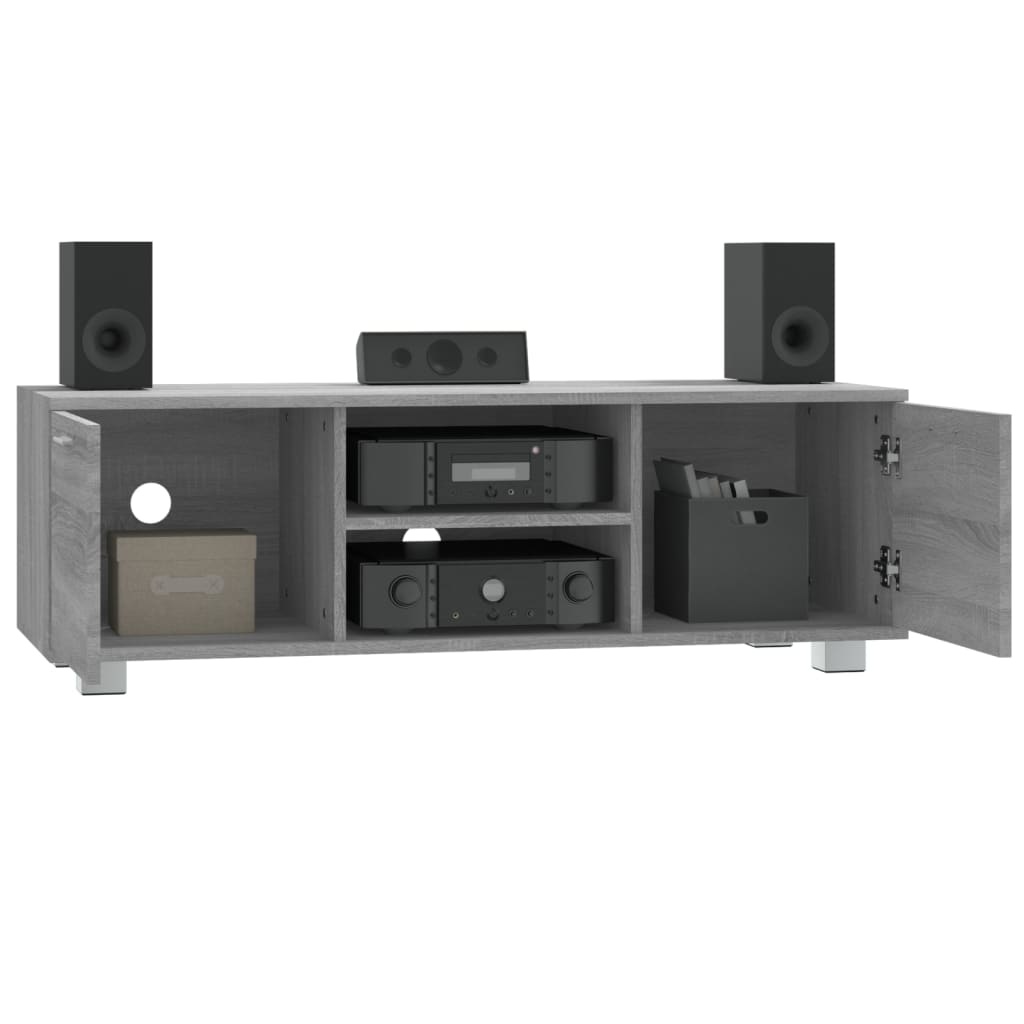Tv-meubel 120x40,5x35 cm bewerkt hout grijs sonoma eikenkleurig
