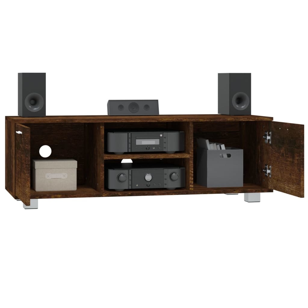 Tv-meubel 120x40,5x35 cm bewerkt hout gerookt eikenkleurig