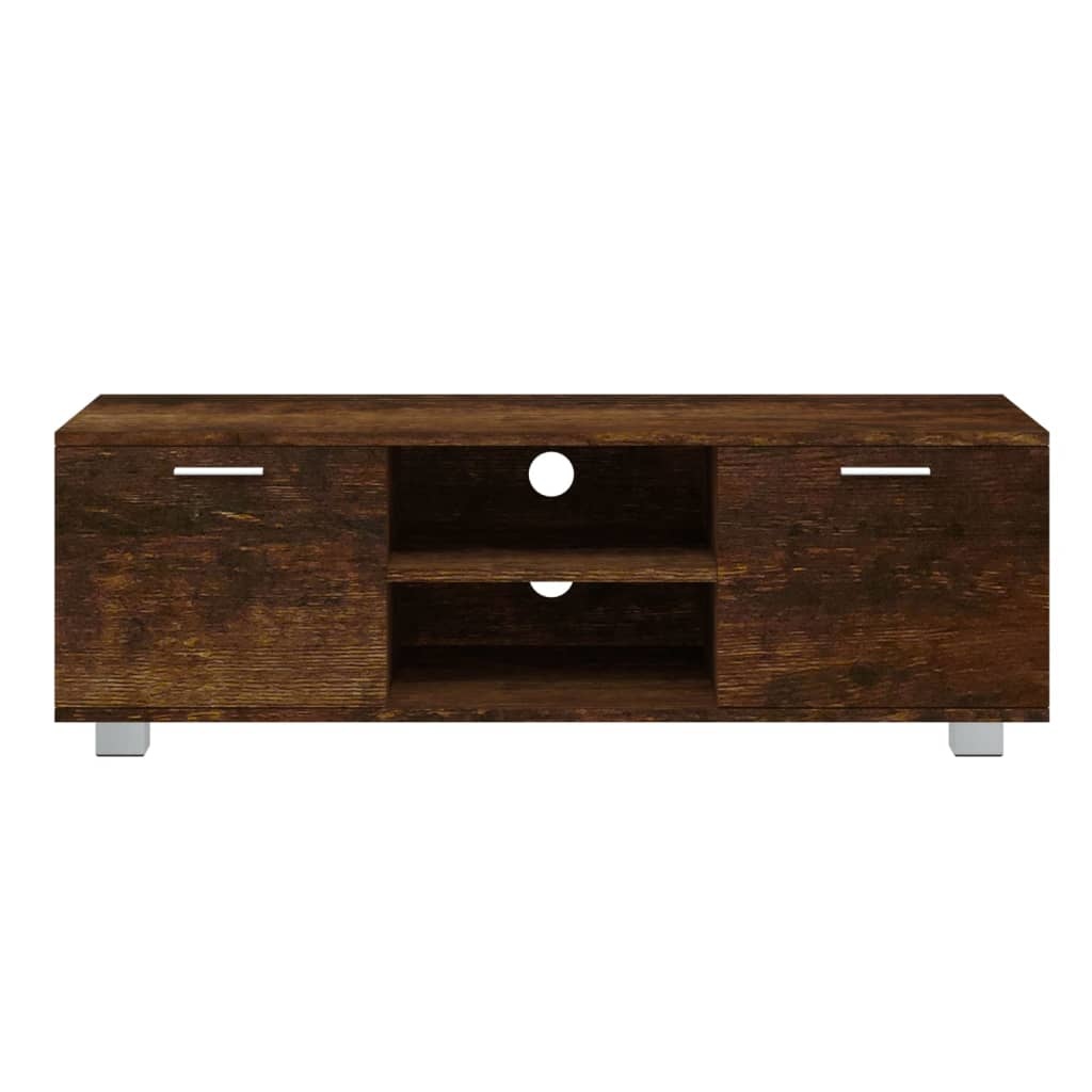Tv-meubel 120x40,5x35 cm bewerkt hout gerookt eikenkleurig
