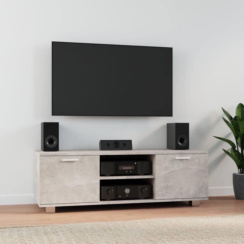 Tv-meubel 120x40,5x35 cm bewerkt hout betongrijs