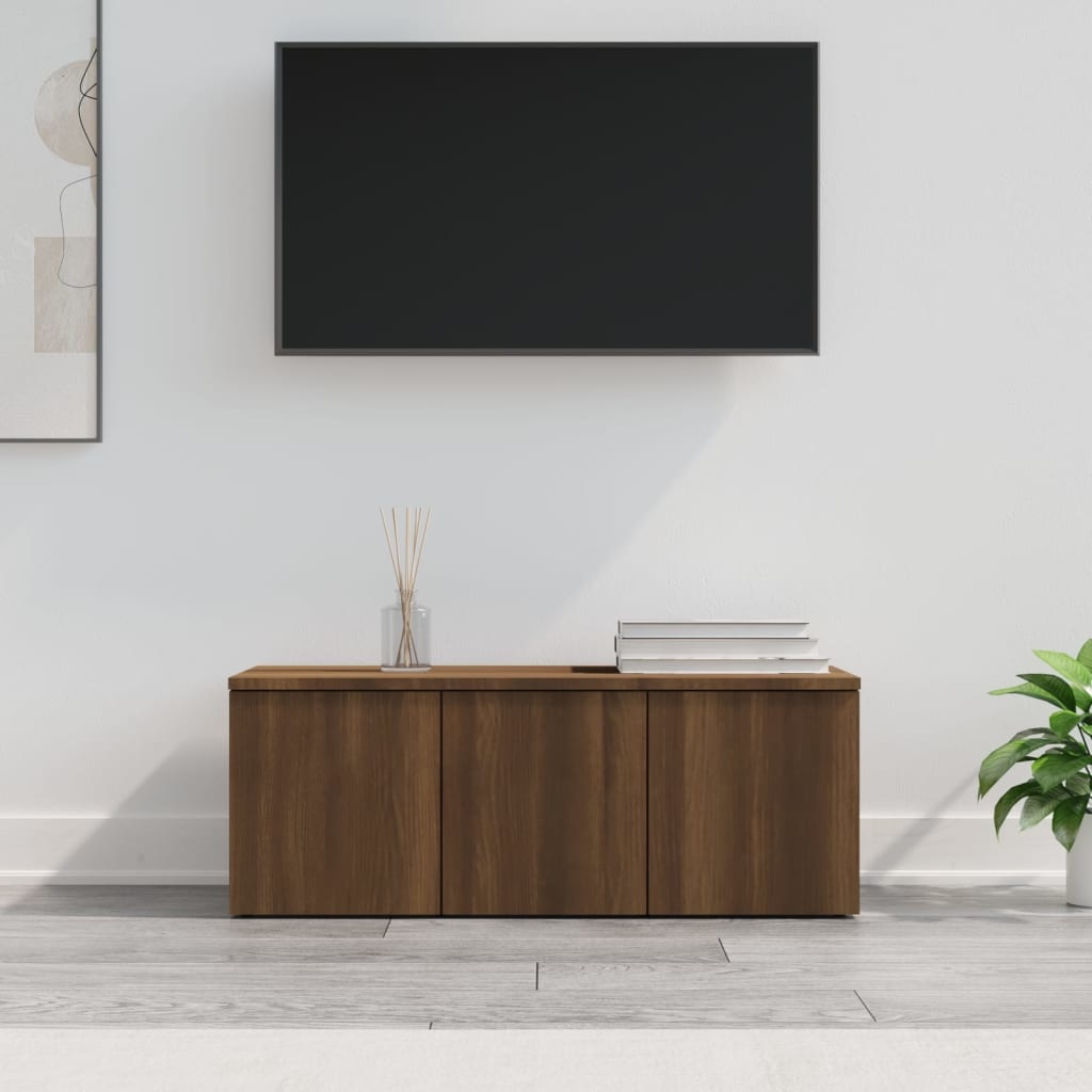 Tv-meubel 80x34x30 cm bewerkt hout bruineikenkleurig