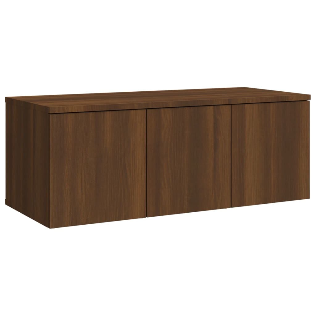 Tv-meubel 80x34x30 cm bewerkt hout bruineikenkleurig