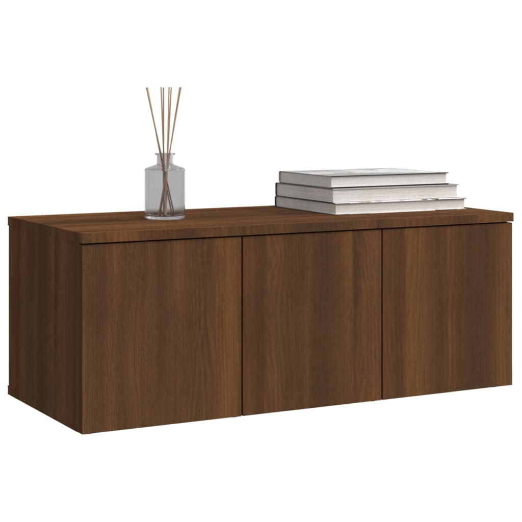 Tv-meubel 80x34x30 cm bewerkt hout bruineikenkleurig