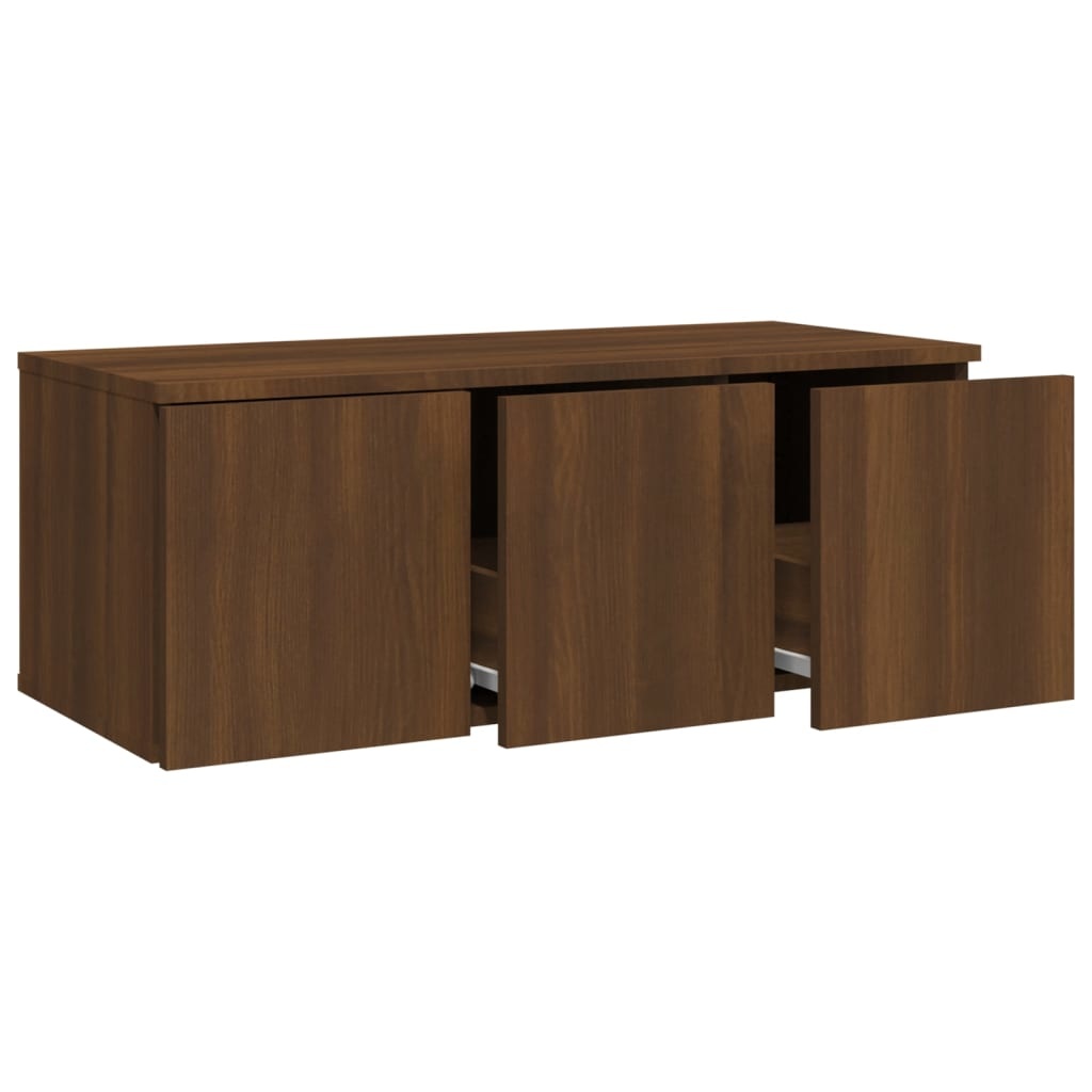 Tv-meubel 80x34x30 cm bewerkt hout bruineikenkleurig
