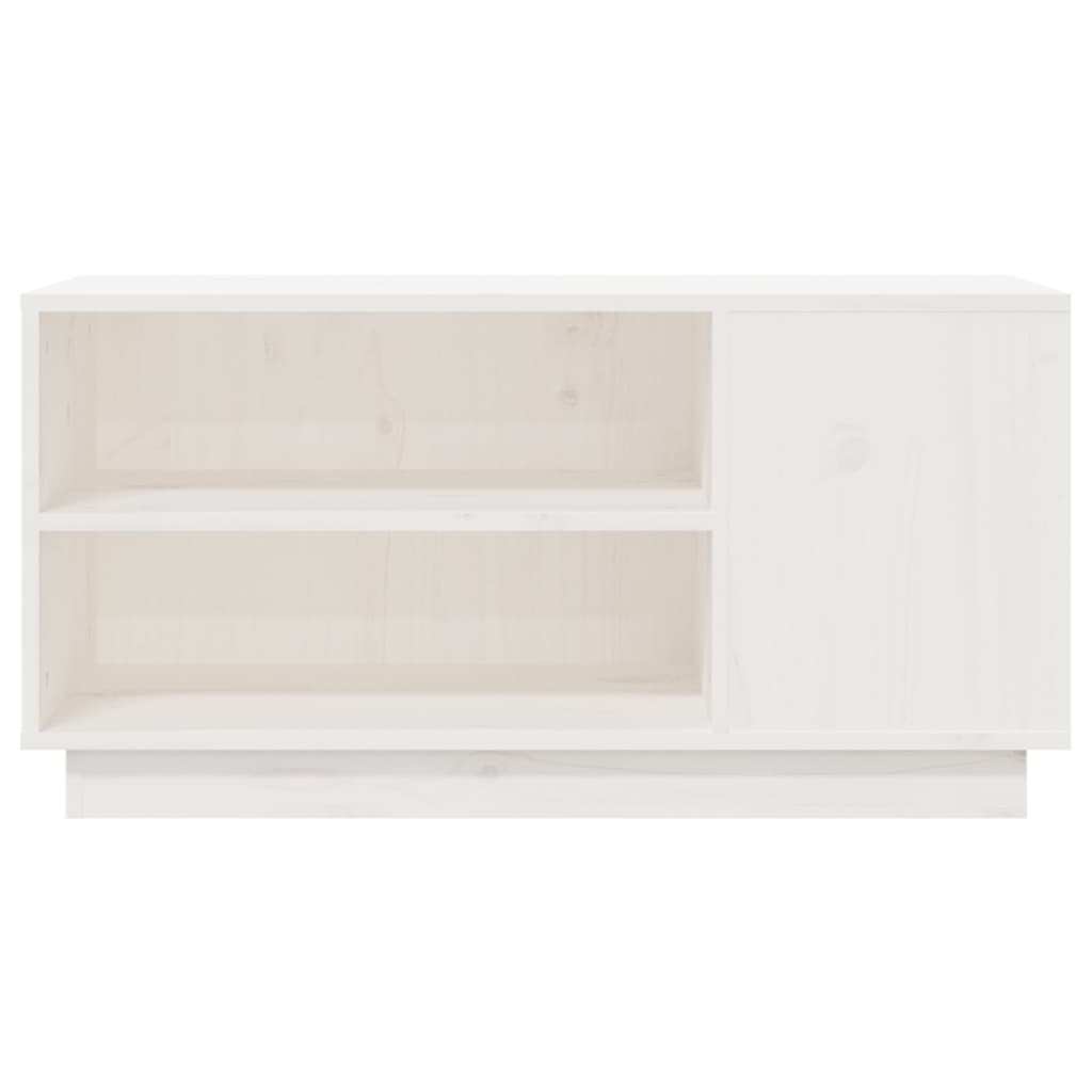 Tv-meubel 80x35x40,5 cm massief grenenhout wit