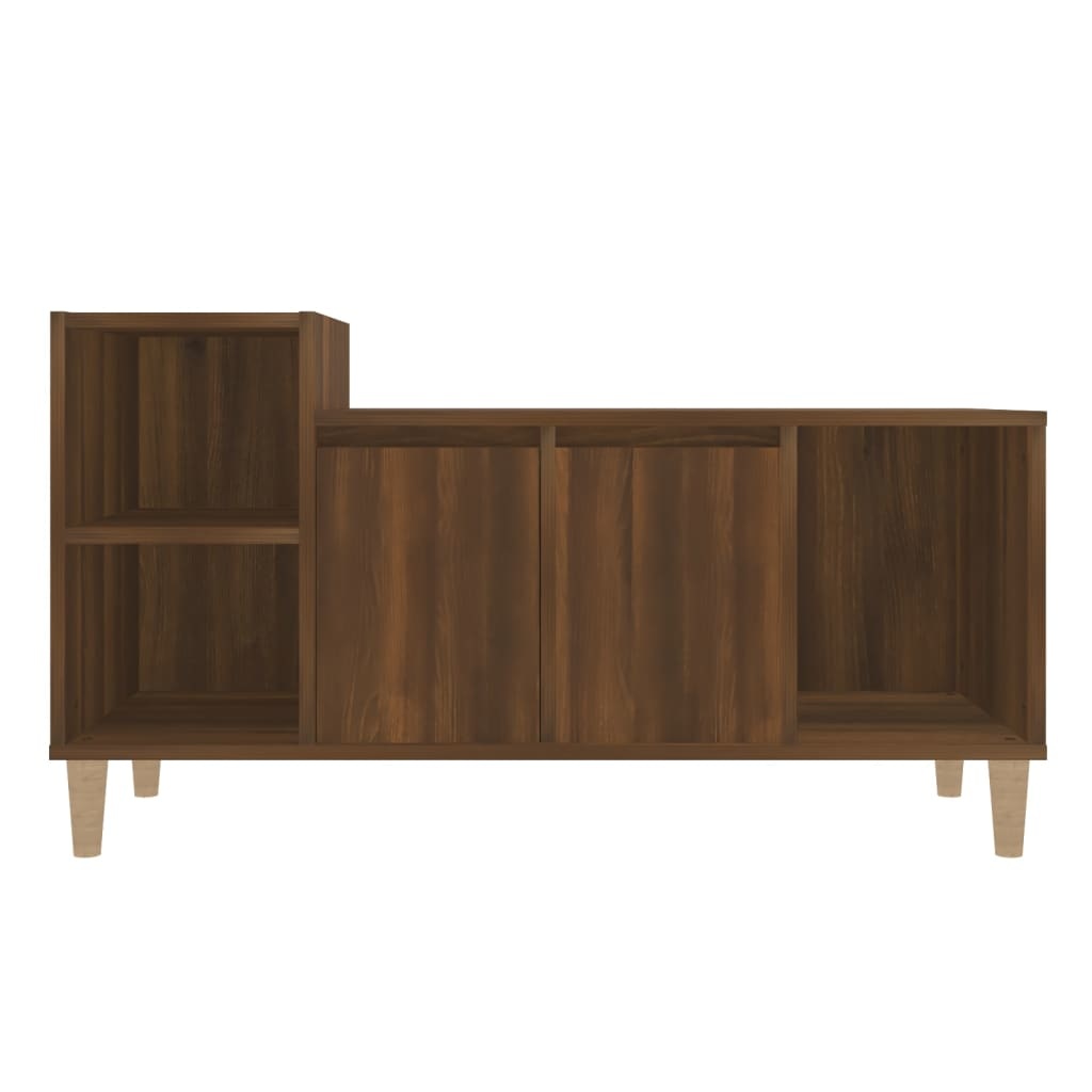 Tv-meubel 100x35x55 cm bewerkt hout bruineikenkleurig