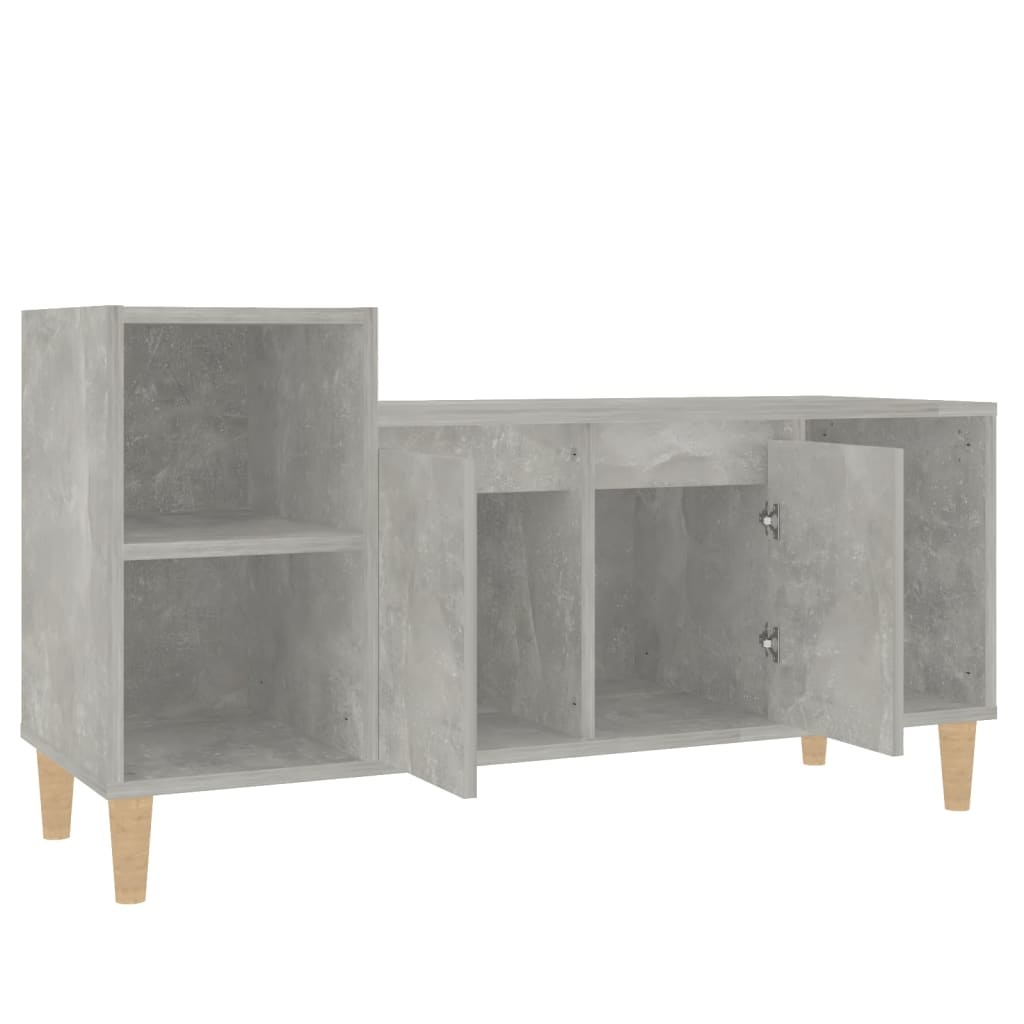 Tv-meubel 100x35x55 cm bewerkt hout betongrijs