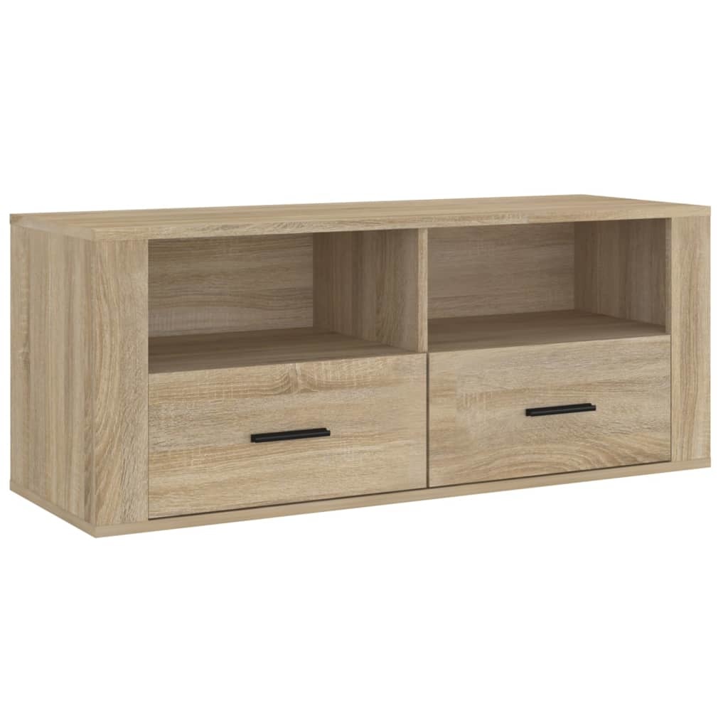 Tv-meubel 100x35x40 cm bewerkt hout sonoma eikenkleurig