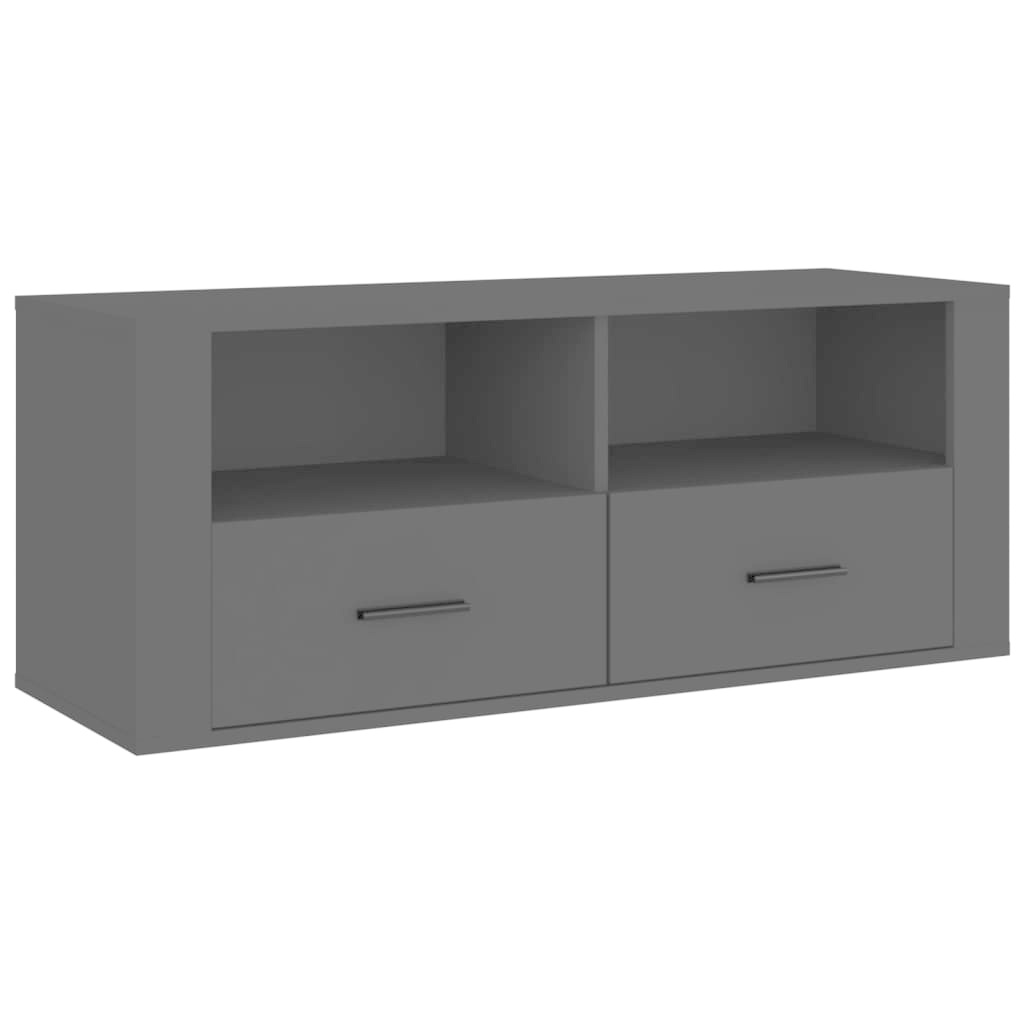 Tv-meubel 100x35x40 cm bewerkt hout zwart