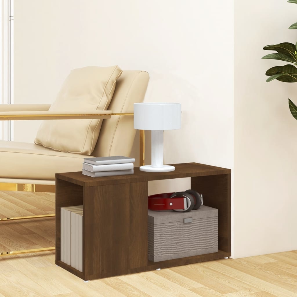 Tv-meubel 60x24x32 cm bewerkt hout bruineikenkleurig