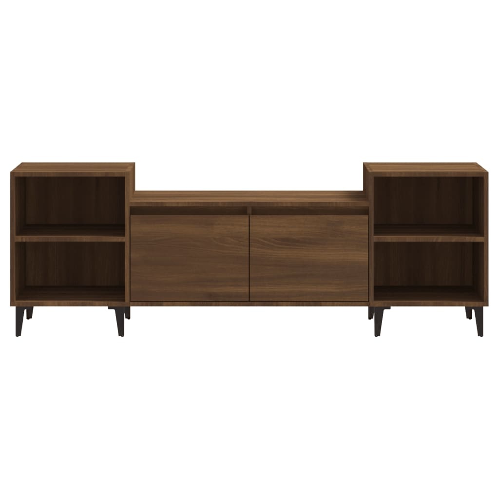 Tv-meubel 160x35x55 cm bewerkt hout bruineikenkleurig
