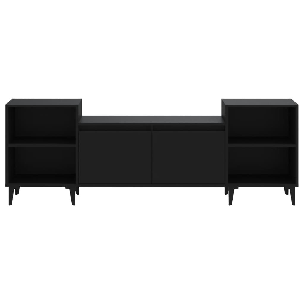 Tv-meubel 160x35x55 cm bewerkt hout zwart