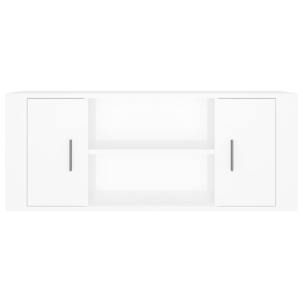 Tv-meubel 100x35x40 cm bewerkt hout wit