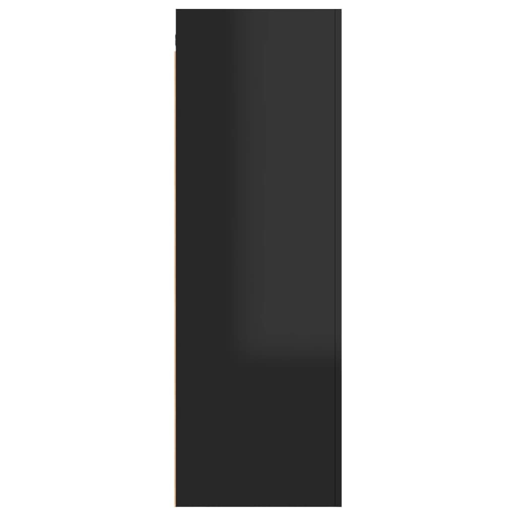 Tv-meubelen 2 st 30,5x30x90 cm spaanplaat hoogglans zwart