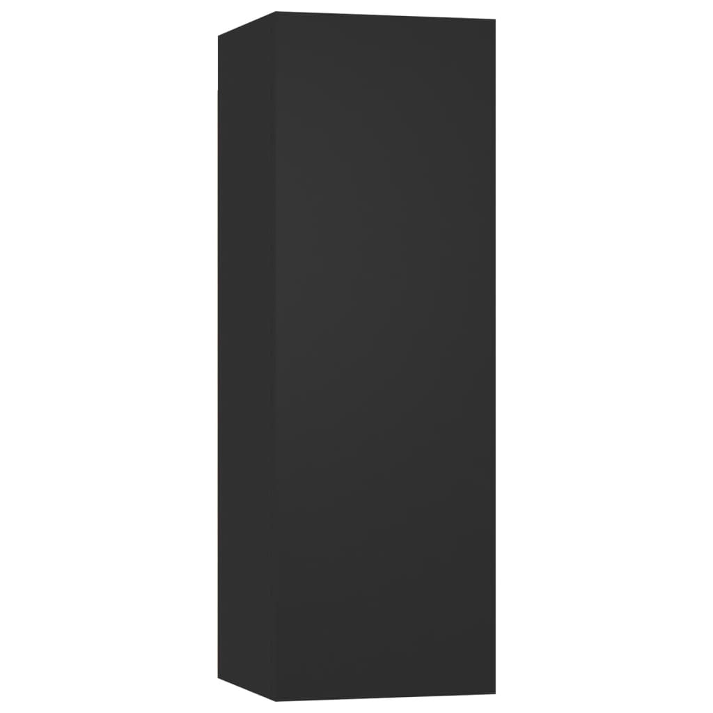 Tv-meubelen 2 st 30,5x30x90 cm spaanplaat zwart