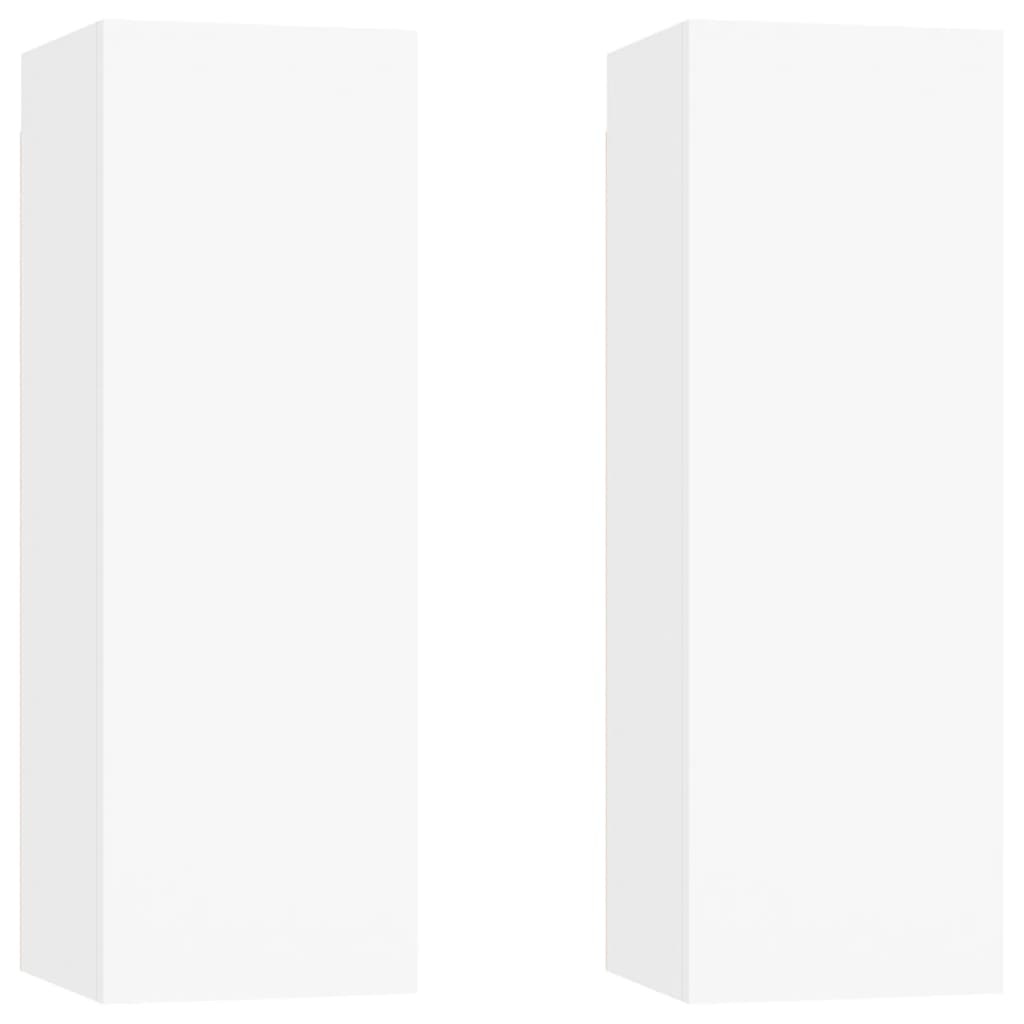 Tv-meubelen 2 st 30,5x30x90 cm spaanplaat wit