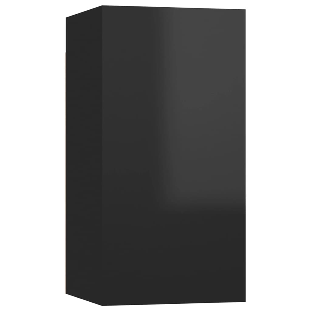 Tv-meubel 30,5x30x60 cm spaanplaat hoogglans zwart
