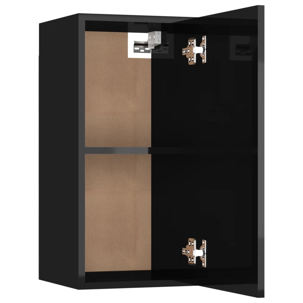 Tv-meubel 30,5x30x60 cm spaanplaat hoogglans zwart