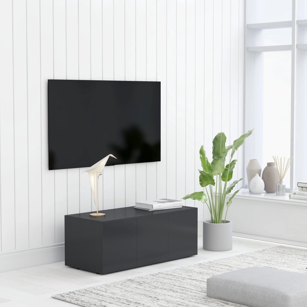 Tv-meubel 80x34x30 cm spaanplaat grijs