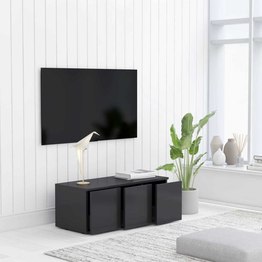 Tv-meubel 80x34x30 cm spaanplaat grijs