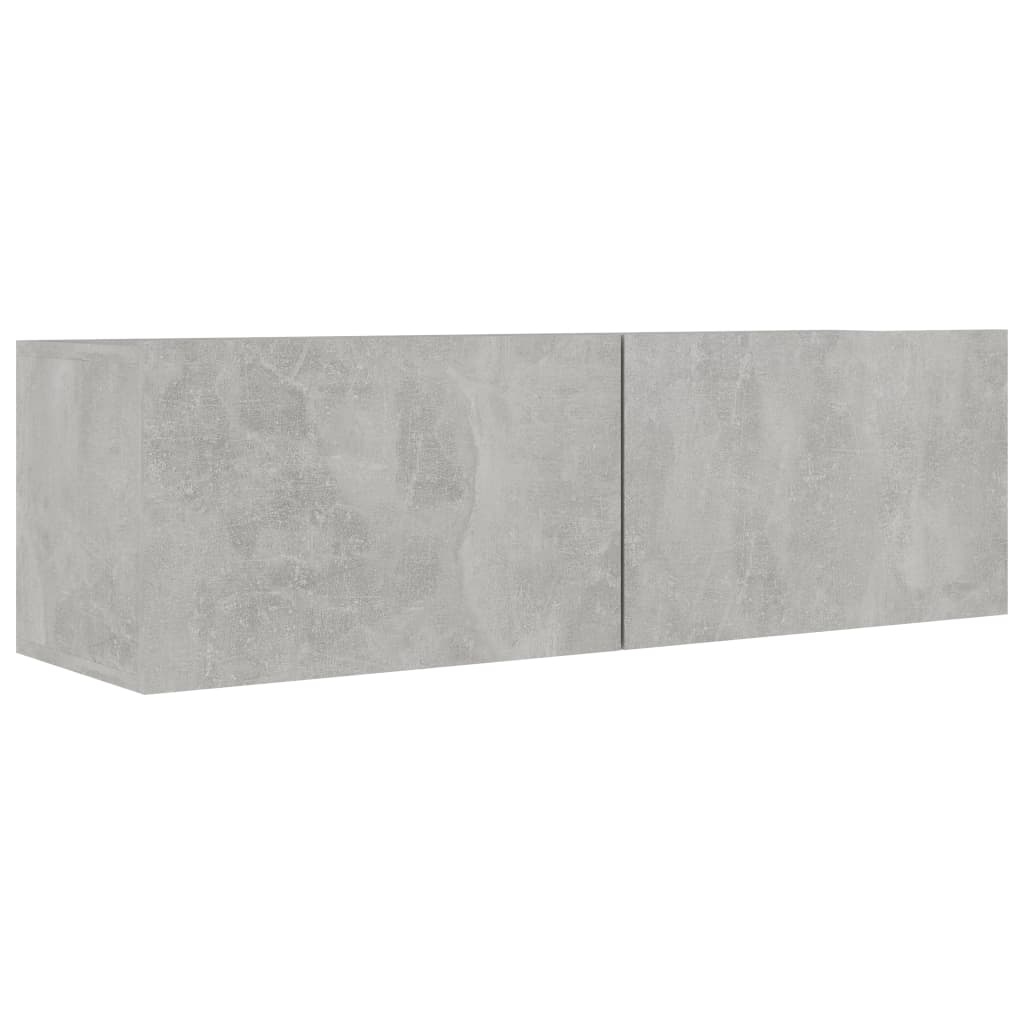 Tv-meubel 100x30x30 cm bewerkt hout betongrijs