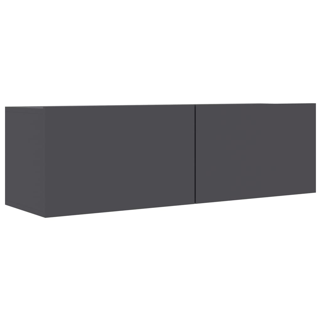 Tv-meubel 100x30x30 cm bewerkt hout grijs