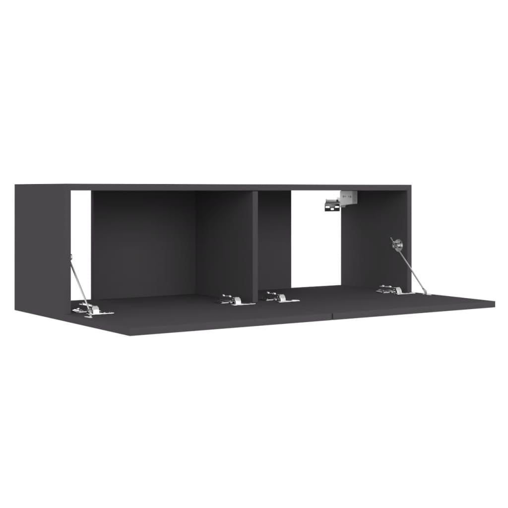 Tv-meubel 100x30x30 cm bewerkt hout grijs