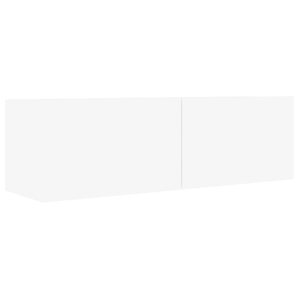 Tv-meubel 100x30x30 cm bewerkt hout wit