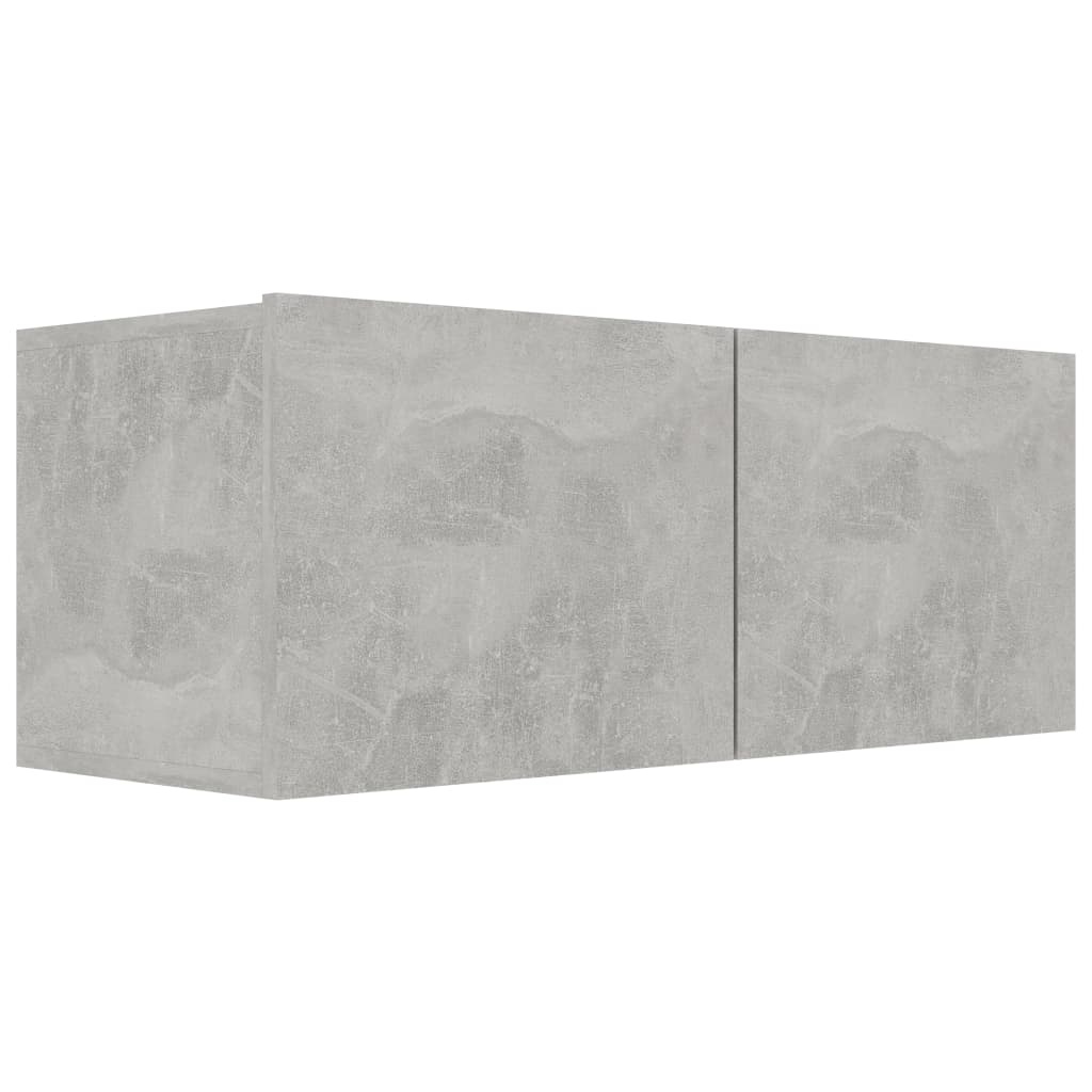 Tv-meubel 80x30x30 cm bewerkt hout betongrijs