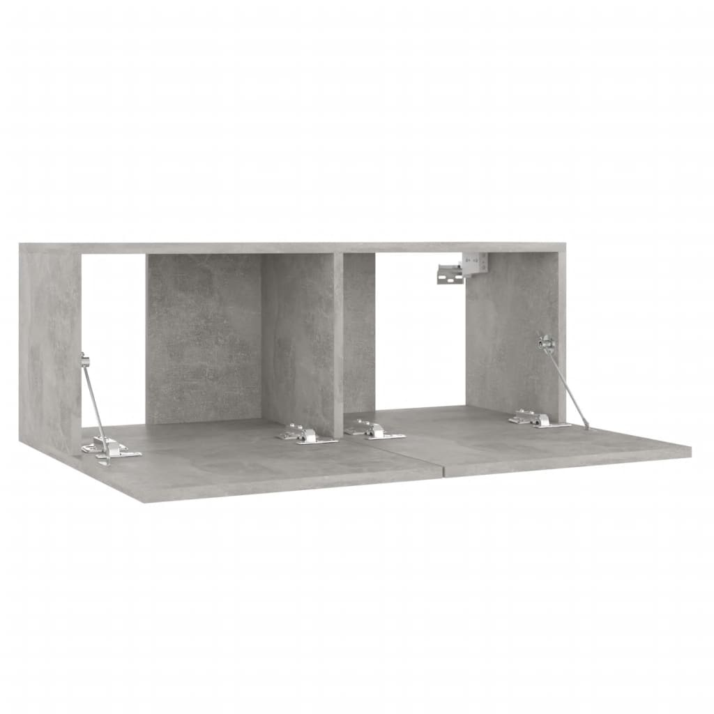 Tv-meubel 80x30x30 cm bewerkt hout betongrijs