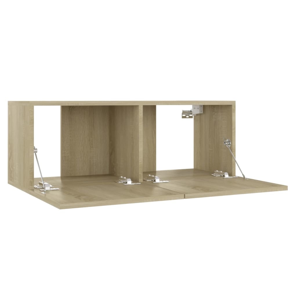 Tv-meubel 80x30x30 cm bewerkt hout sonoma eikenkleurig