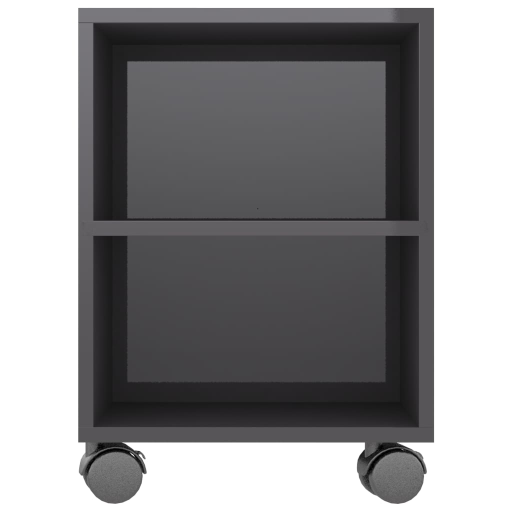Tv-meubel 120x35x48 cm bewerkt hout hoogglans grijs