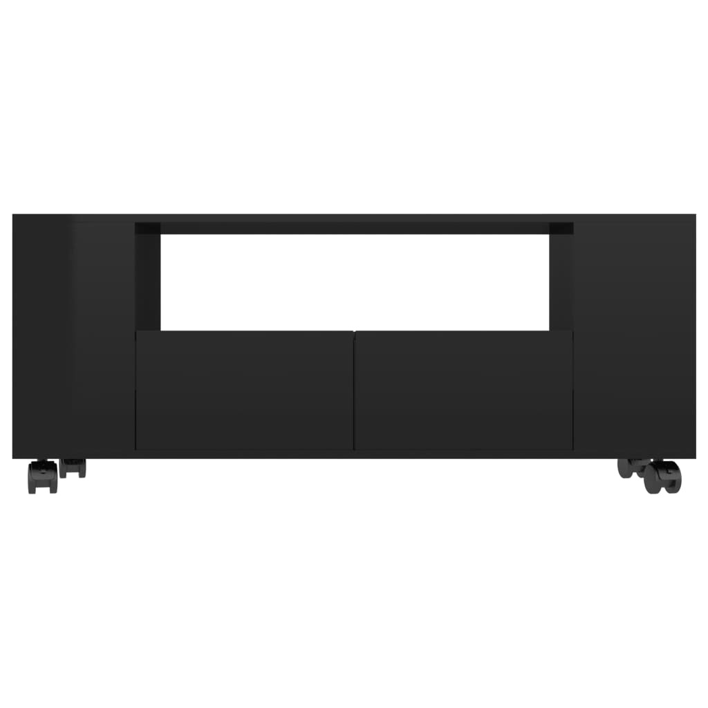 Tv-meubel 120x35x43 cm bewerkt hout hoogglans zwart