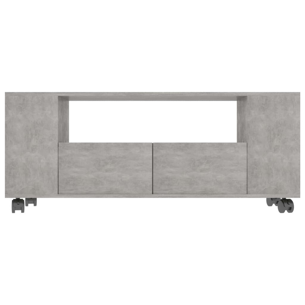 Tv-meubel 120x35x48 cm bewerkt hout betongrijs