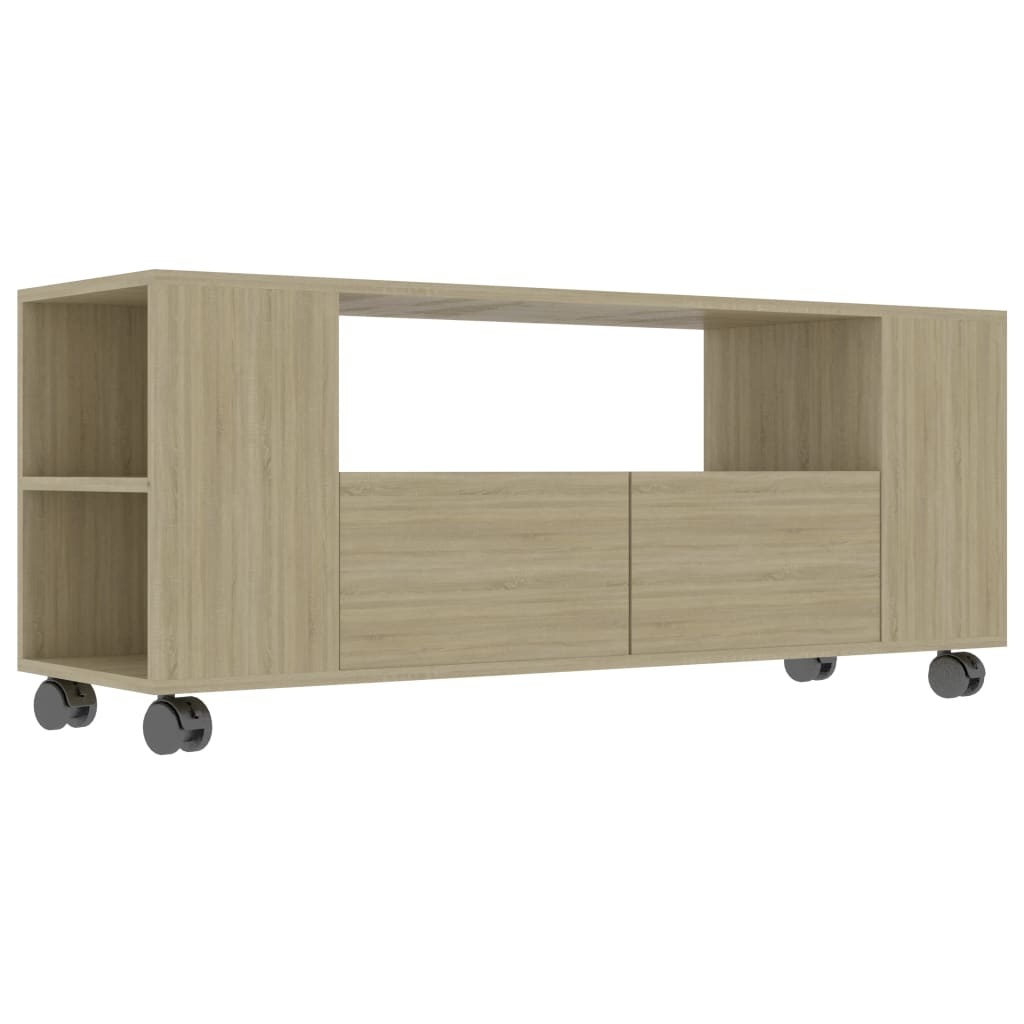 Tv-meubel 120x35x48 cm bewerkt hout sonoma eikenkleurig