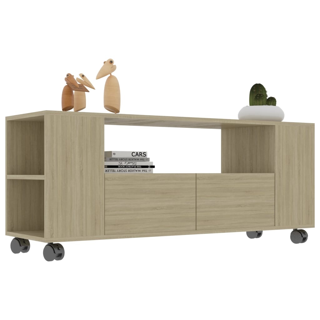 Tv-meubel 120x35x48 cm bewerkt hout sonoma eikenkleurig