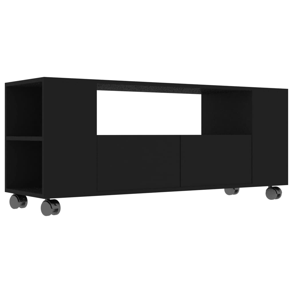 Tv-meubel 120x35x48 cm bewerkt hout zwart