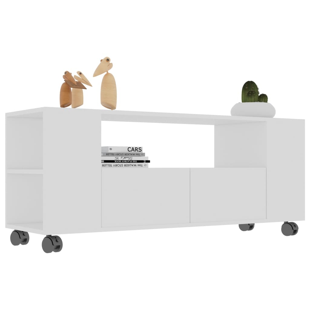 Tv-meubel 120x35x43 cm bewerkt hout wit