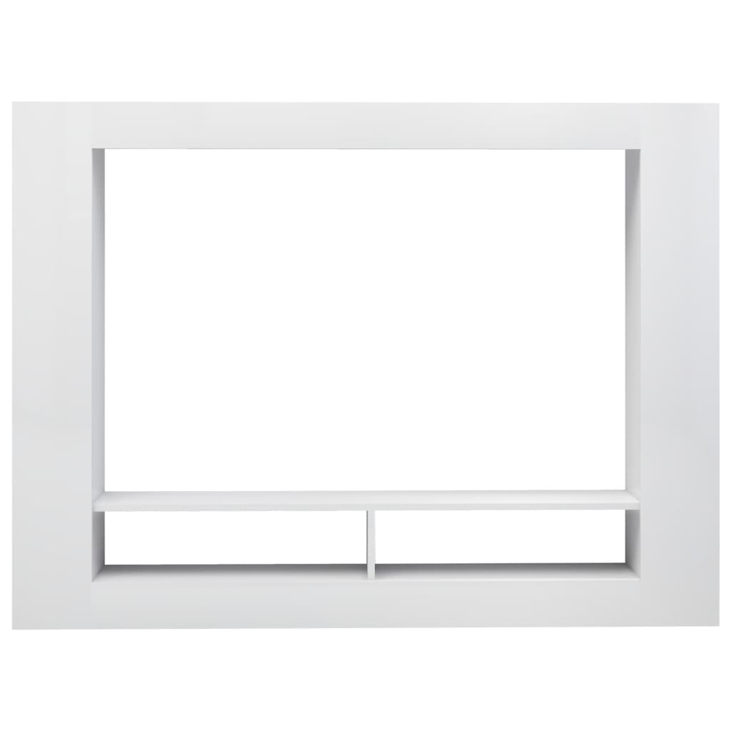 Tv-meubel 152x22x113 cm bewerkt hout hoogglans wit