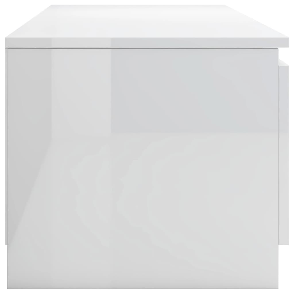 Tv-meubel 140x40x35,5 cm bewerkt hout hoogglans wit