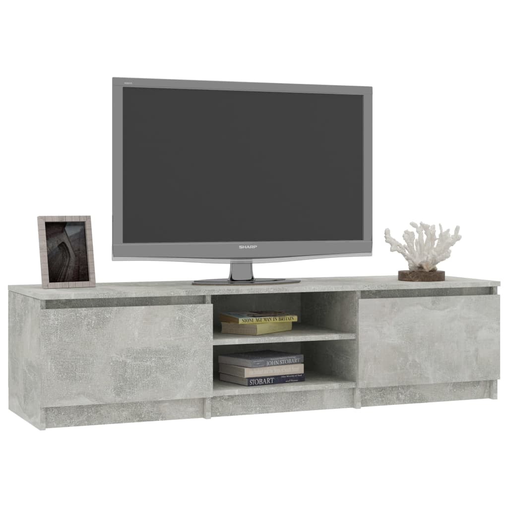Tv-meubel 140x40x35,5 cm bewerkt hout betongrijs