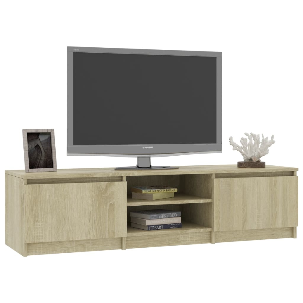 Tv-meubel 140x40x35,5 cm bewerkt hout sonoma eikenkleurig