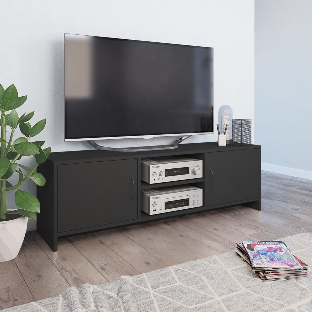 Tv-meubel 120x30x37,5 cm bewerkt hout grijs