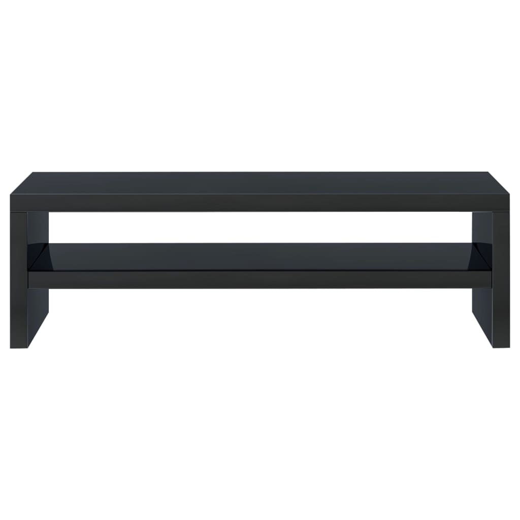 Monitorstandaard 42x24x13 cm bewerkt hout hoogglans zwart