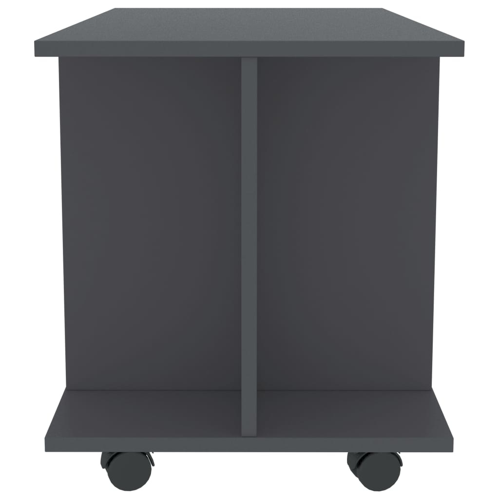 Tv-meubel met wieltjes 80x40x40 cm spaanplaat grijs