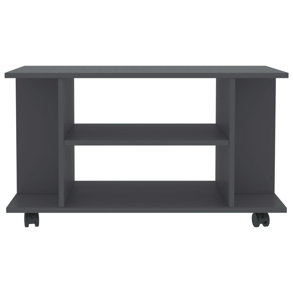 Tv-meubel met wieltjes 80x40x40 cm spaanplaat grijs
