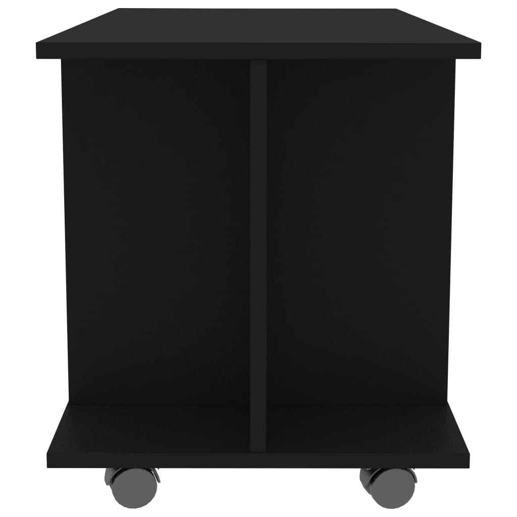 Tv-meubel met wieltjes 80x40x40 cm spaanplaat zwart