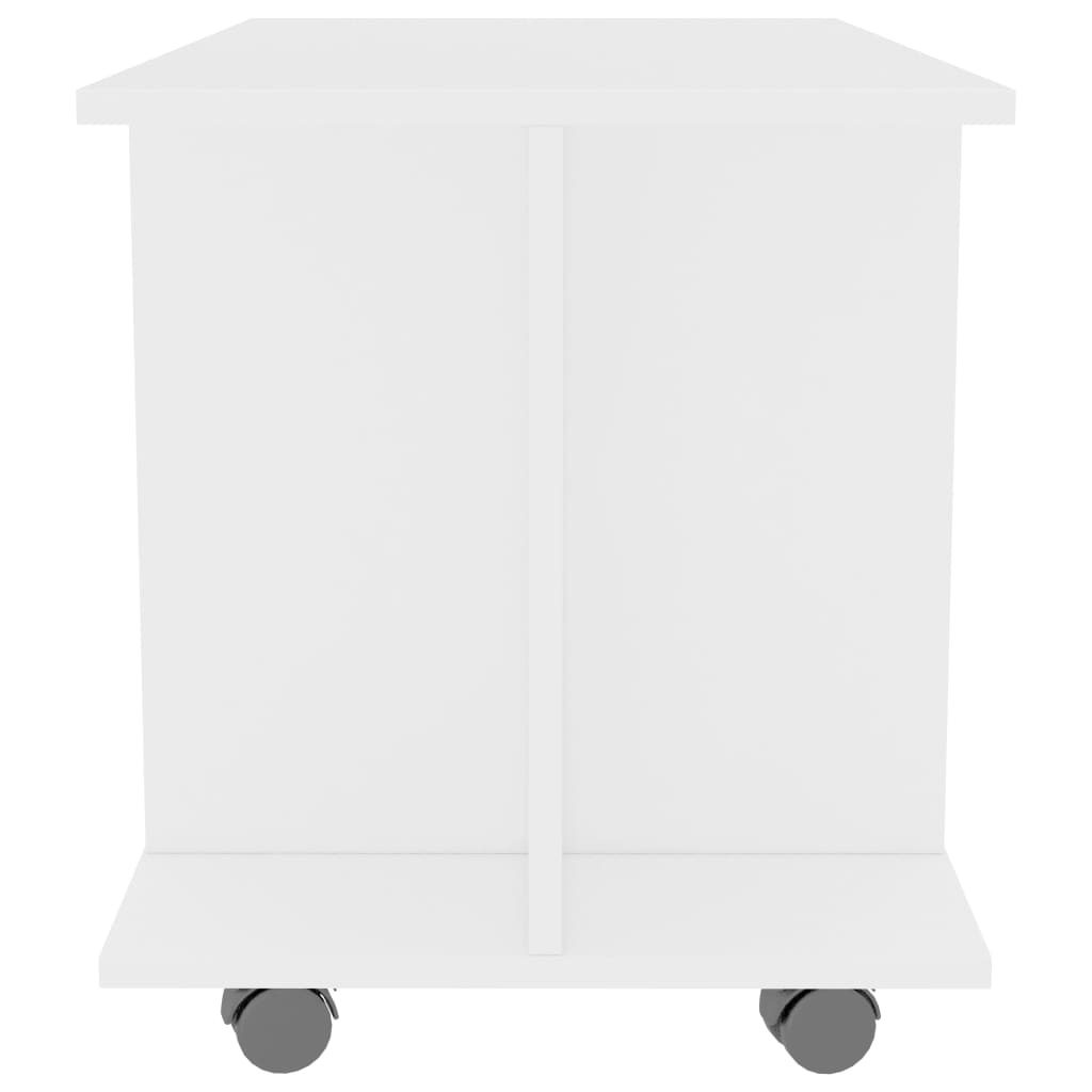 Tv-meubel met wieltjes 80x40x40 cm spaanplaat wit