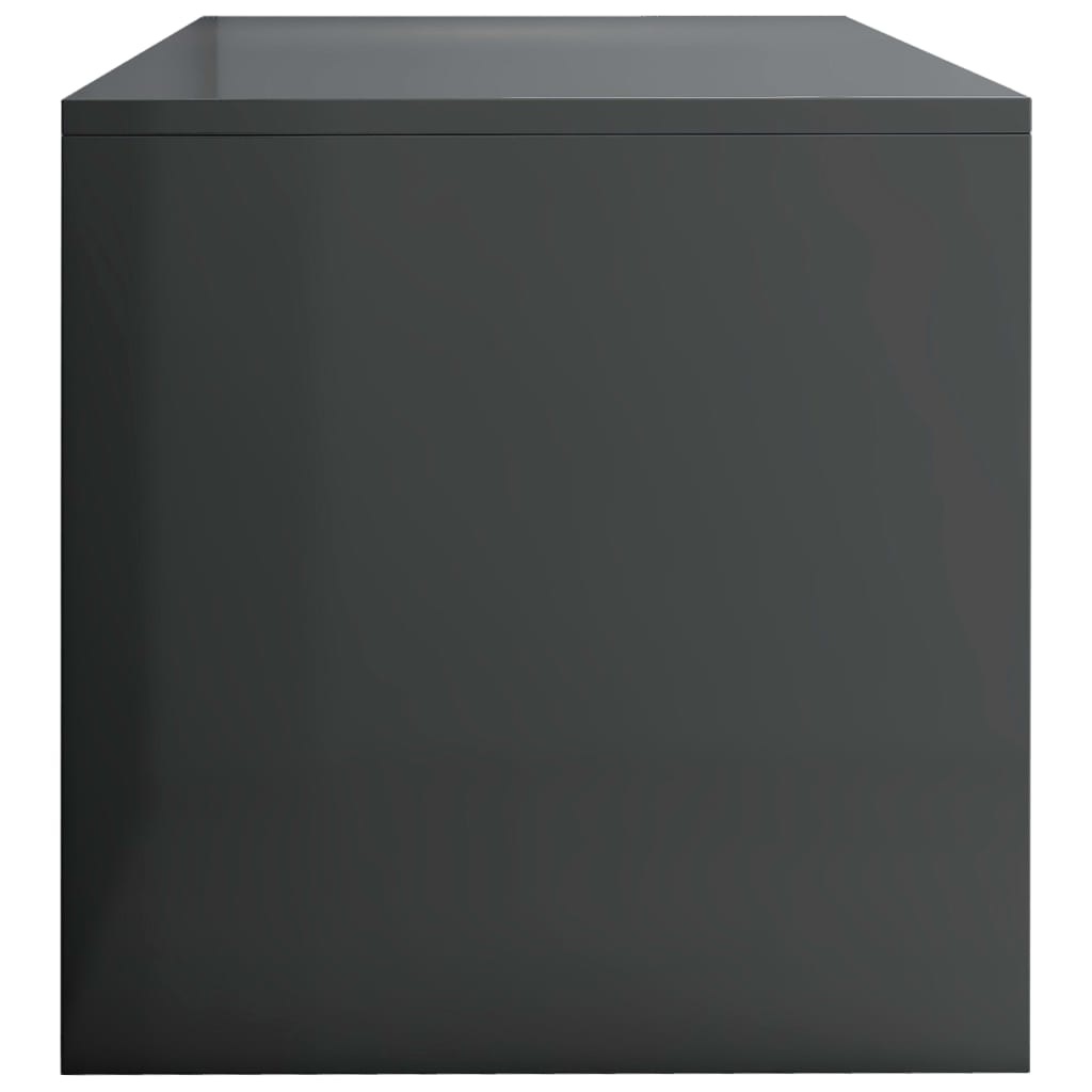 Tv-meubel 80x40x40 cm bewerkt hout hoogglans grijs