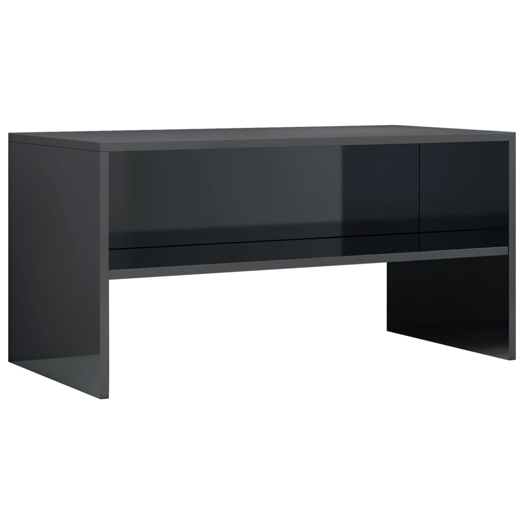 Tv-meubel 80x40x40 cm bewerkt hout hoogglans zwart